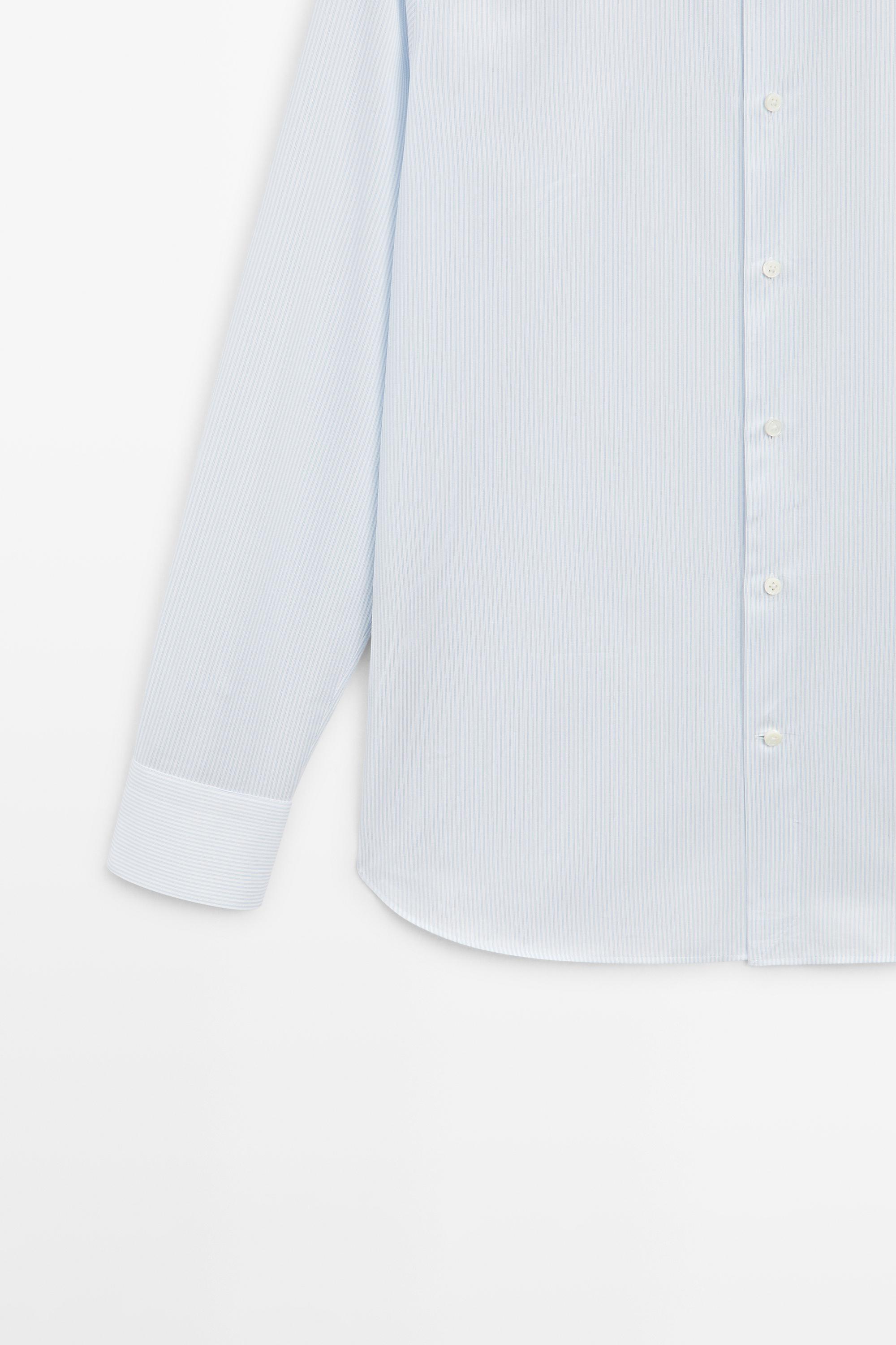 Slim fit 100% cotton double stripe shirt